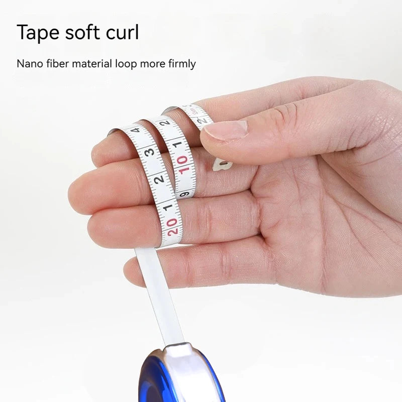 Mini Keychain Tape Measure | Portable 2m Steel Tape Ruler close-up view