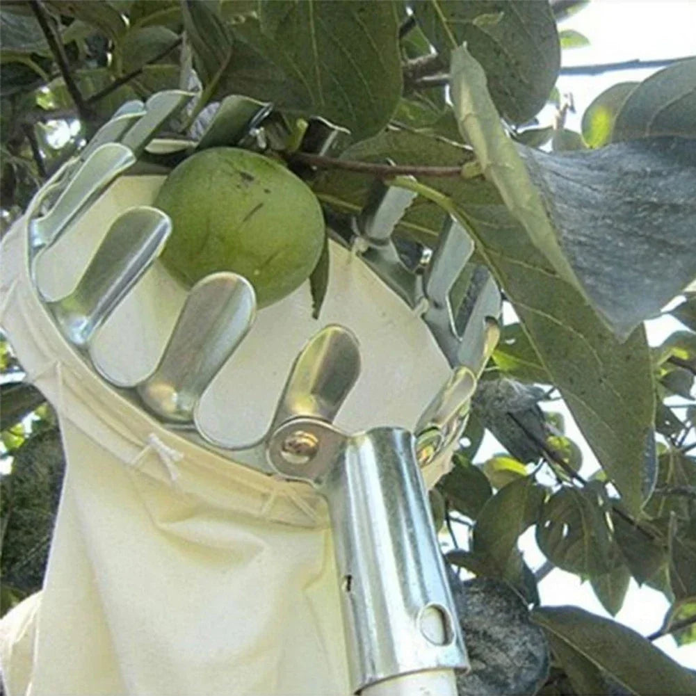 Metal Fruit Picker Head with Cloth Pouch
