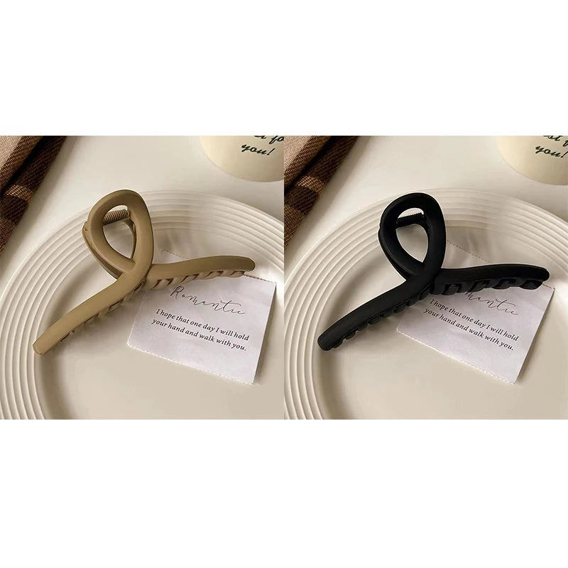 1/2/4Pcs Women Hair Claw Clip Cross Matte Hairpin Fashion Hairgrips Large Hair Claw Crab detail view