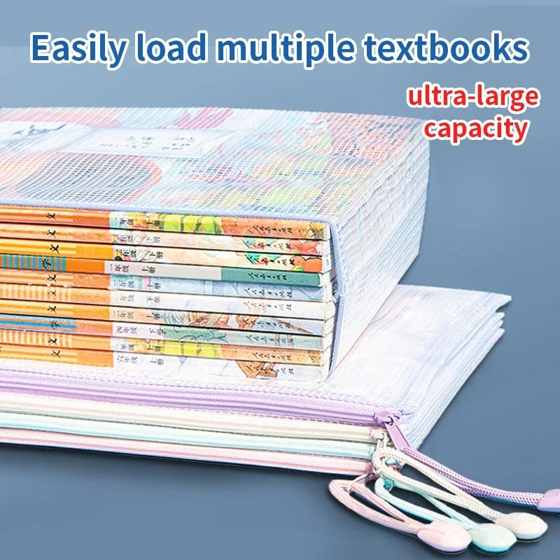 Mesh Bags A4/A5 Plastic Zipper Bags for Organizing Waterproof Clear alternate view