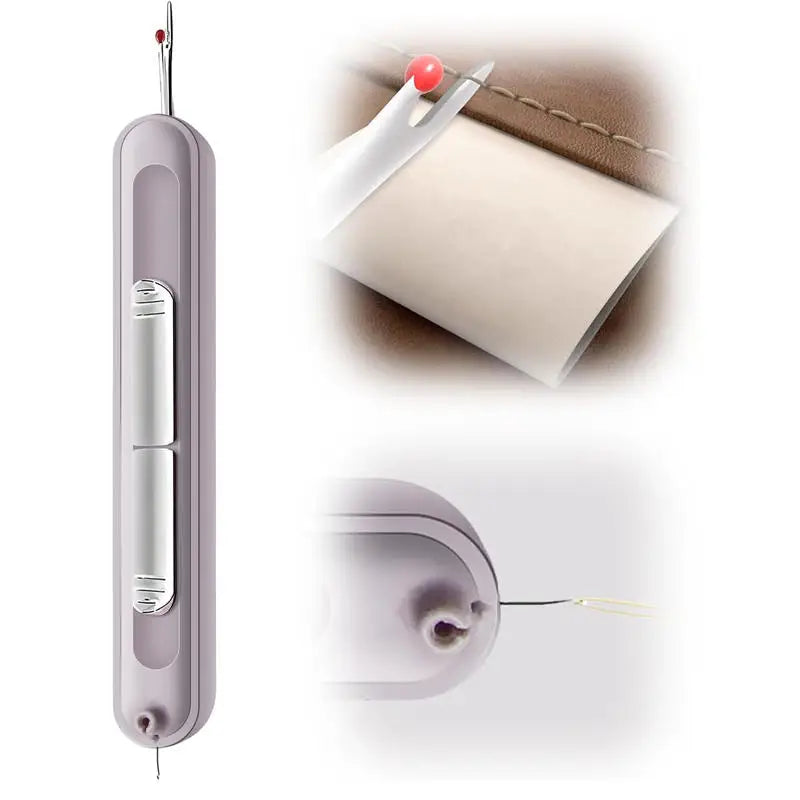 2 In 1 Upgraded Seam Ripper Needle Threader Seam Ripper Double End Design Colorful Sew close-up view