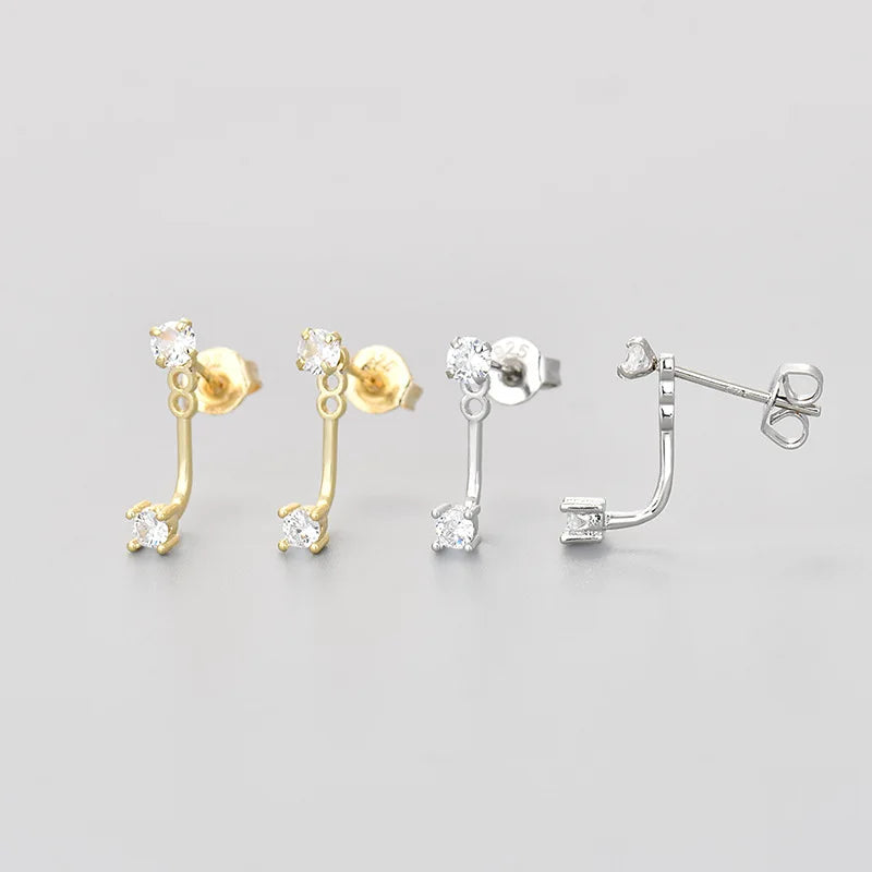 2PCS Double Flower Stud Earring Womem Fashion Tragus Piercing Earring Cartilage Jewelr close-up view
