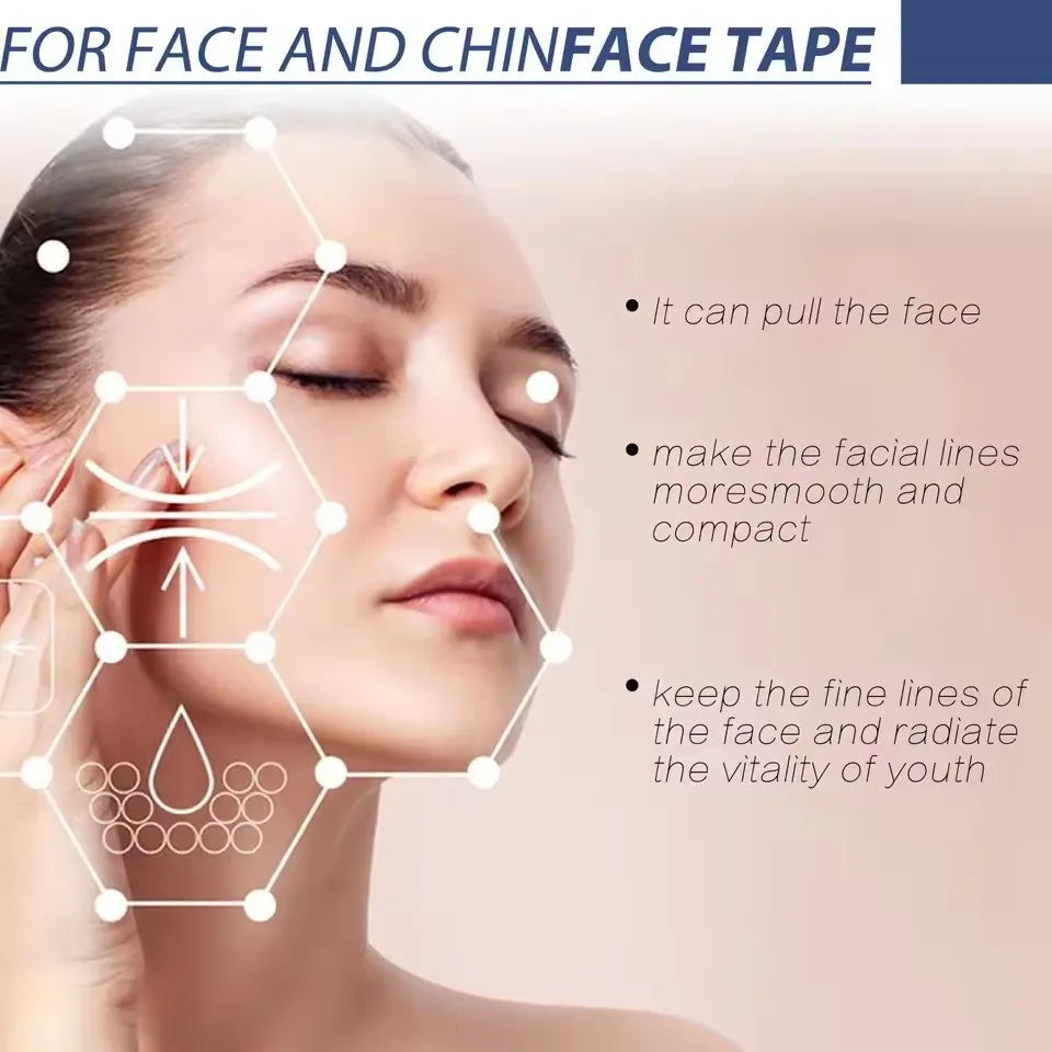 V Thin Face Lift Tape | Invisible Face Lifter Sticker for Chin and Jawline additional angle