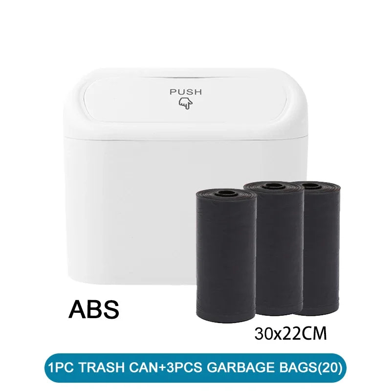 Car Trash Can (with Lid) Contains 60 (300) Garbage Bags, Small Car Trash Can, Leak-proof detail view