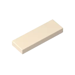Gobricks GDS-562 Tile 1 x 3 Building Blocks | Compatible with Lego 63864 detail view