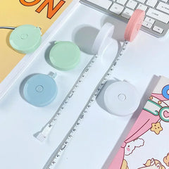 1/3/5PCS Portable Double-sided Tape Measure Retractable Mini Tape Measure for Weight L close-up view