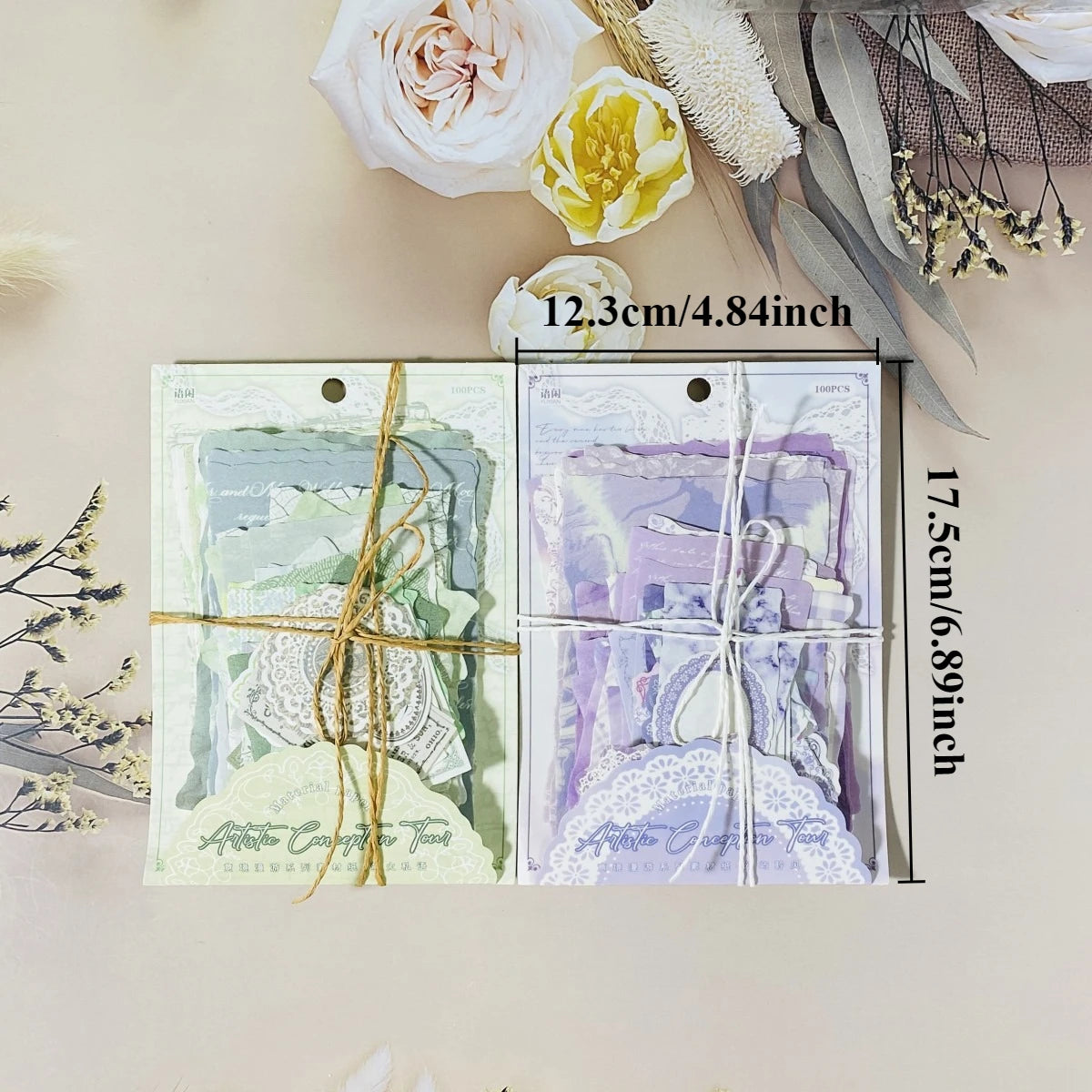 Journamm 100-Sheet Scrapbook Paper Pack | DIY Card Making and Decorative Collage Supplie detail view