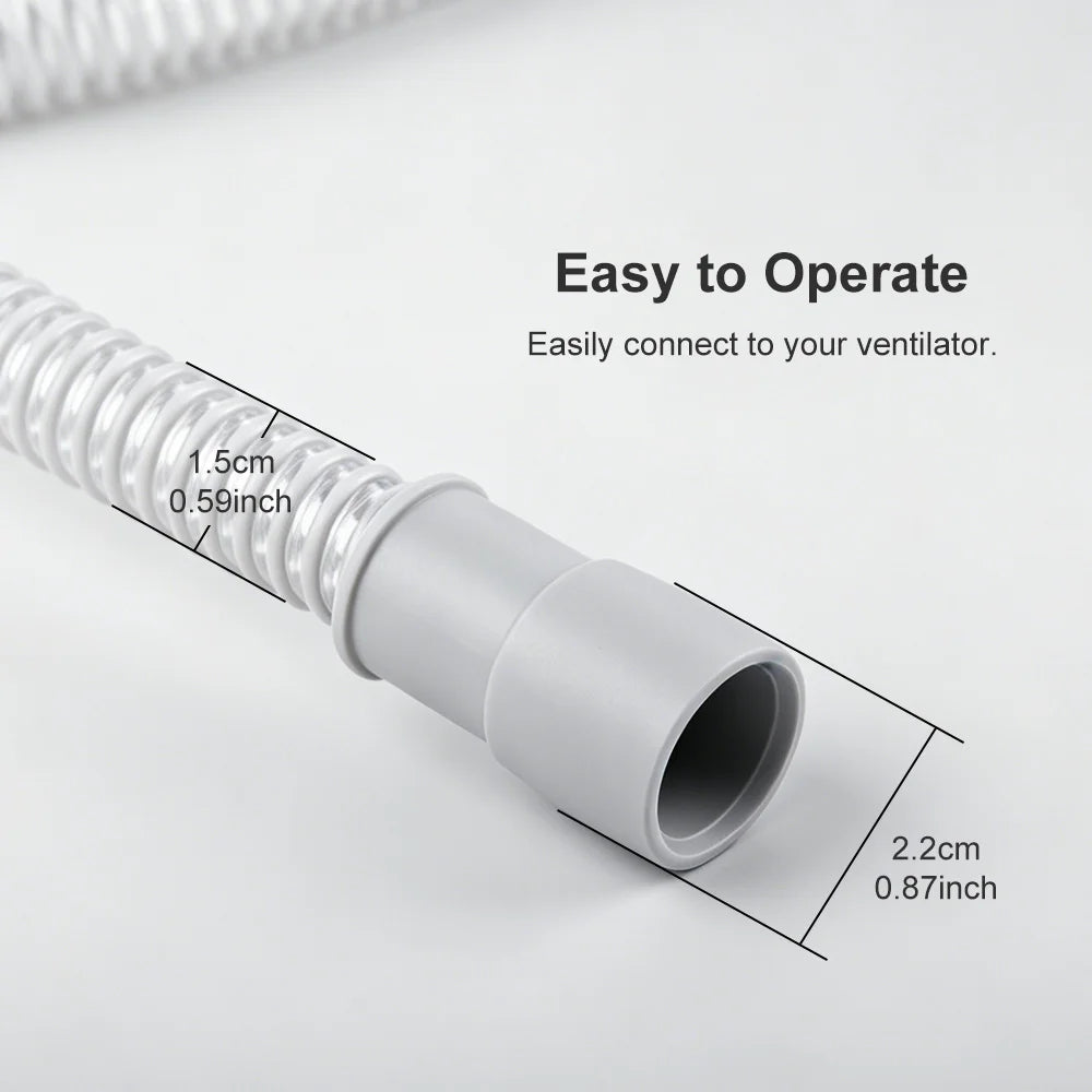1.8m CPAP Replacement Tubing for AirMini | Quiet, Flexible Sleep Therapy Hose close-up view