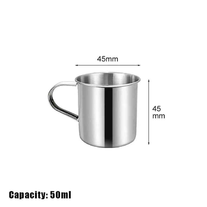 1PC Unbreakable Drinking Cup With Handle For Coffee Stainless Steel Coffee Mug Camping C detail view