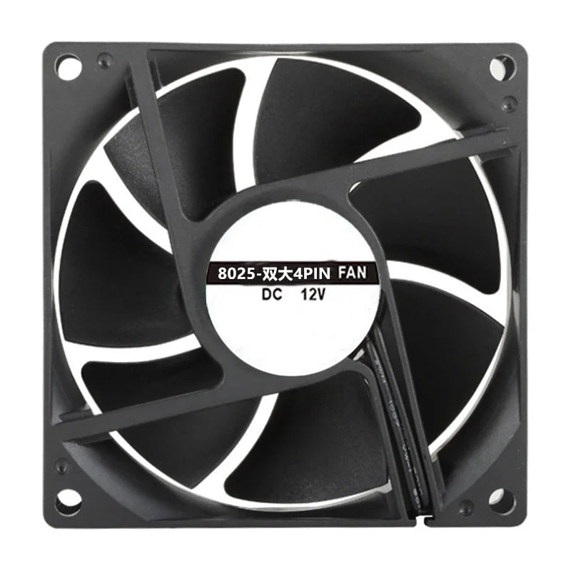 3Pin 8cm Cooling Fan for PC Computer Case DC 12V Molex 4PIN 3Pin Mute 8025 With 80* additional angle