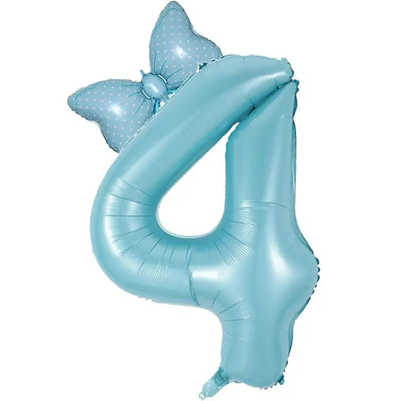 Number Foil Balloon Set with Bows | Birthday Party Decor lifestyle view