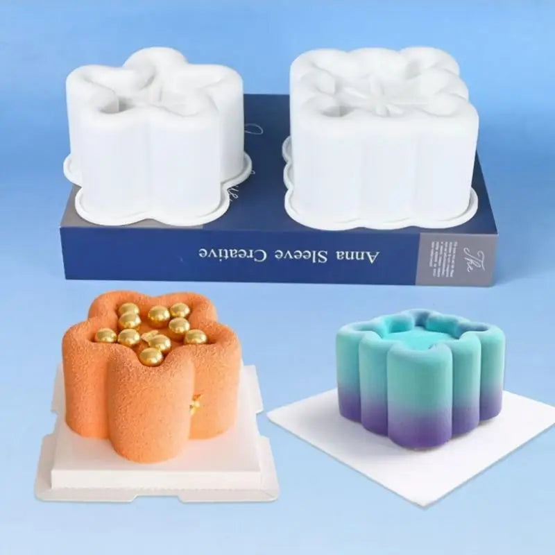 Silicone Mousse Cake Mold Flower Heart Star Shape Kitchen Baking Pudding Cup Chocolat lifestyle view