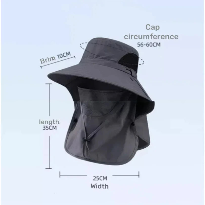 All-Season Outdoor Sun Hat | UV Protection Fishing Cap with Neck Flap alternate view
