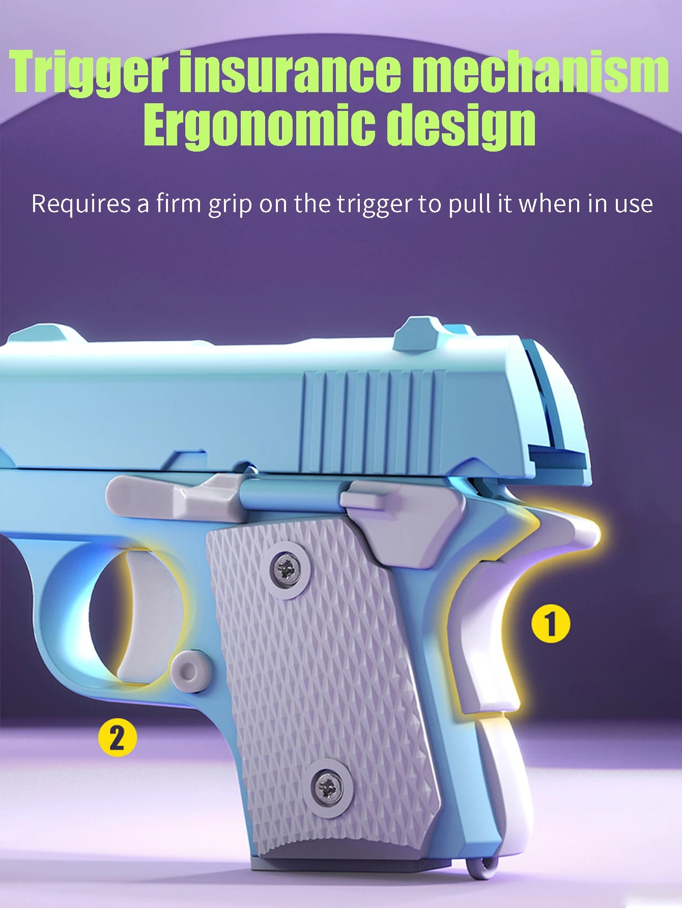 Mini M1911 Mechanical Linkage Toy Gun | Non-Launchable Fidget Toy Model close-up view