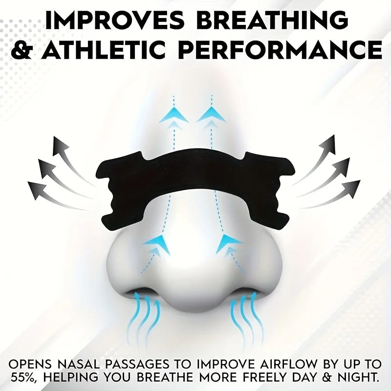 Breathable Sports Nose Strips | 20 Pack Anti-Snoring Nasal Patches for Night detail view