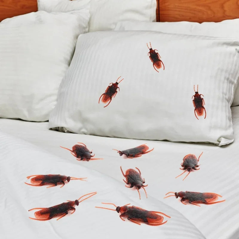 50Pcs Halloween Gadget Plastic Cockroaches Joke Decoration Props Rubber Toy Gags Plas alternate view