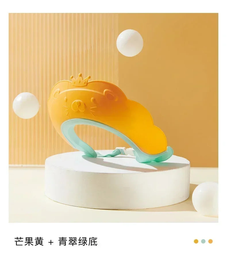 Baby Shower Cap with Adjustable Eye Protection | Waterproof Bath Shampoo Visor for additional angle