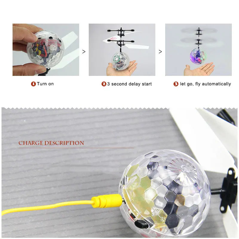 Led Light Luminous Flying Ball Toys Electric Float Flight Balls Electronic Infrared additional angle