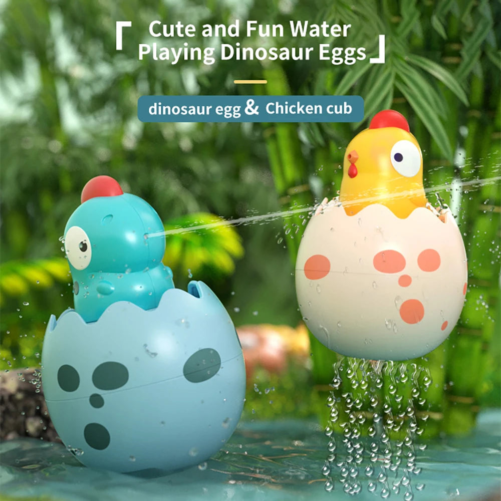 Baby bath Toys Small Yellow Duck Rain Spray Eggs Baby Children Bathroom Water Play Sho close-up view