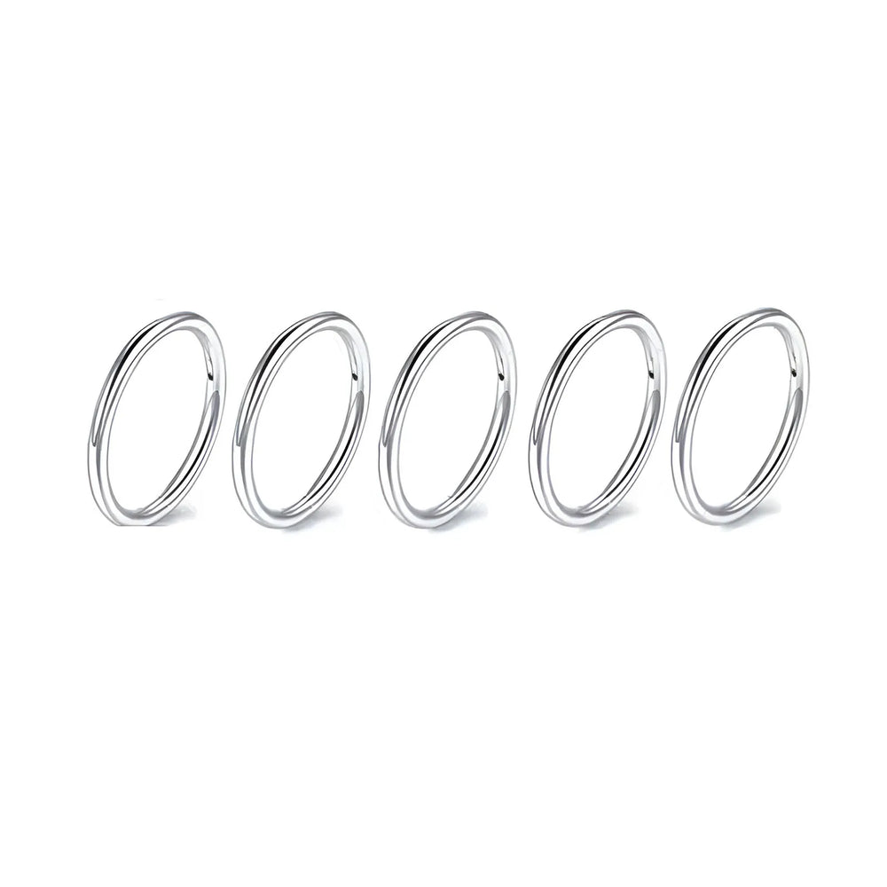 5/10Pcs 16G Nose Ring Hoop Stainless Steel Hinged Nose Rings Septum Clicker Tragus He alternate view