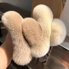 Plush Hair Clip, Cotton, 2 Pcs