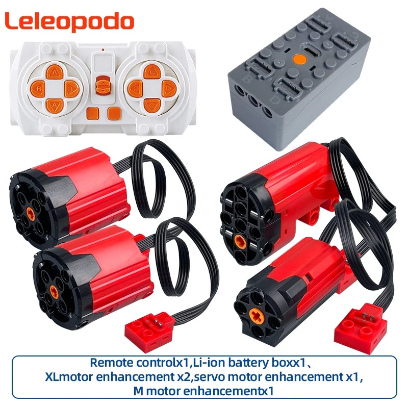 MOC Power Functions Enhanced Version M L XL Servo Red Motor Technical Part Building B lifestyle view