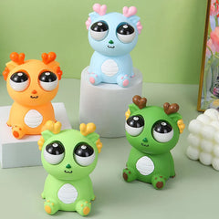 Creative Pop Up Sensory Toy Explosive Eye Dragon Dinosaur Decompression Toy Squeezing close-up view