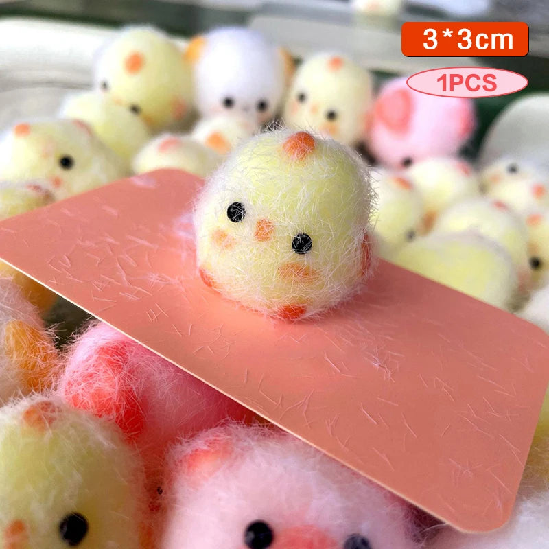 Kawaii Sticky Mini Chick Pig Dog Stress Relief Toy Cute Animal Relief Squeeze Silicone close-up view