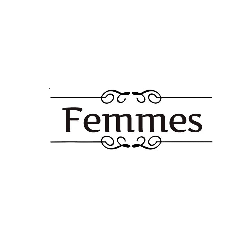 French Bathroom Toilet Sign Vinyl Sticker Decal | WC Entrance Sign Door Decal for Fra lifestyle view