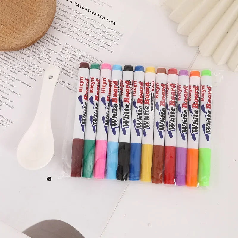 Montessori Magical Water Floating Student Painting Brush Whiteboard Markers Pen Suspensi detail view
