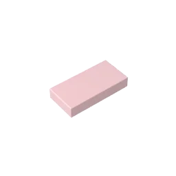Gobricks GDS-566 Fliese 1 x 2 mit Nut | Kompatibler Baustein