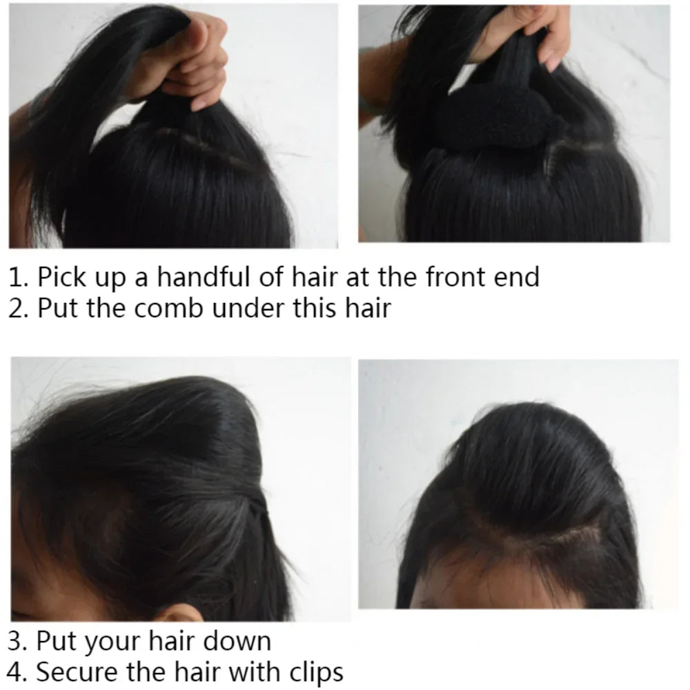 Hair Head Puff Cushion Invisible Fluffy Hair Clip Pad Sponge Pins Bun Bump Volume Hair Base Women Girls Hair Style Accessories