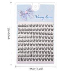 Easy Self Application Fish Tail Manga Cat Eye Lashes 120Pcs Fluffy Natural Long Reusab close-up view