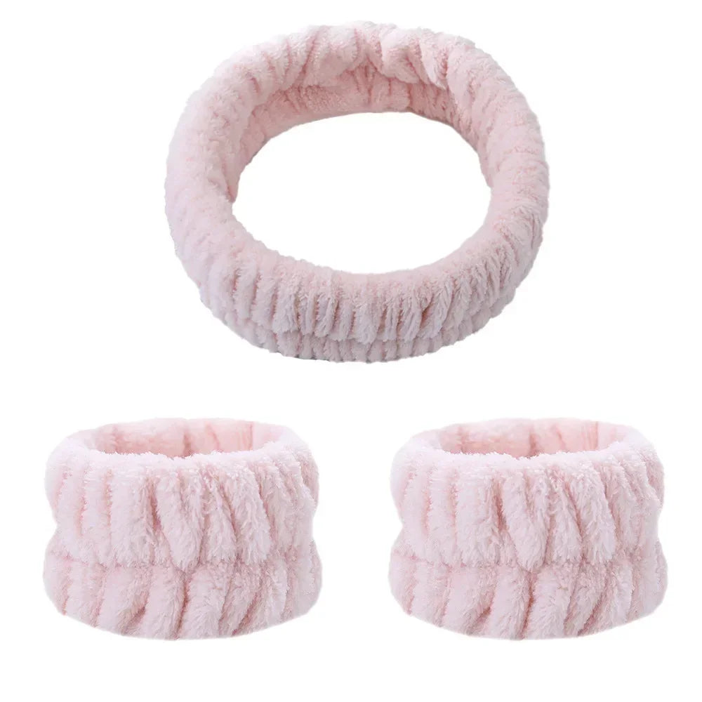 Soft Coral Fleece Headband Women Makeup Wash Face Spa Elastic Hair Band Fashion Femal alternate view