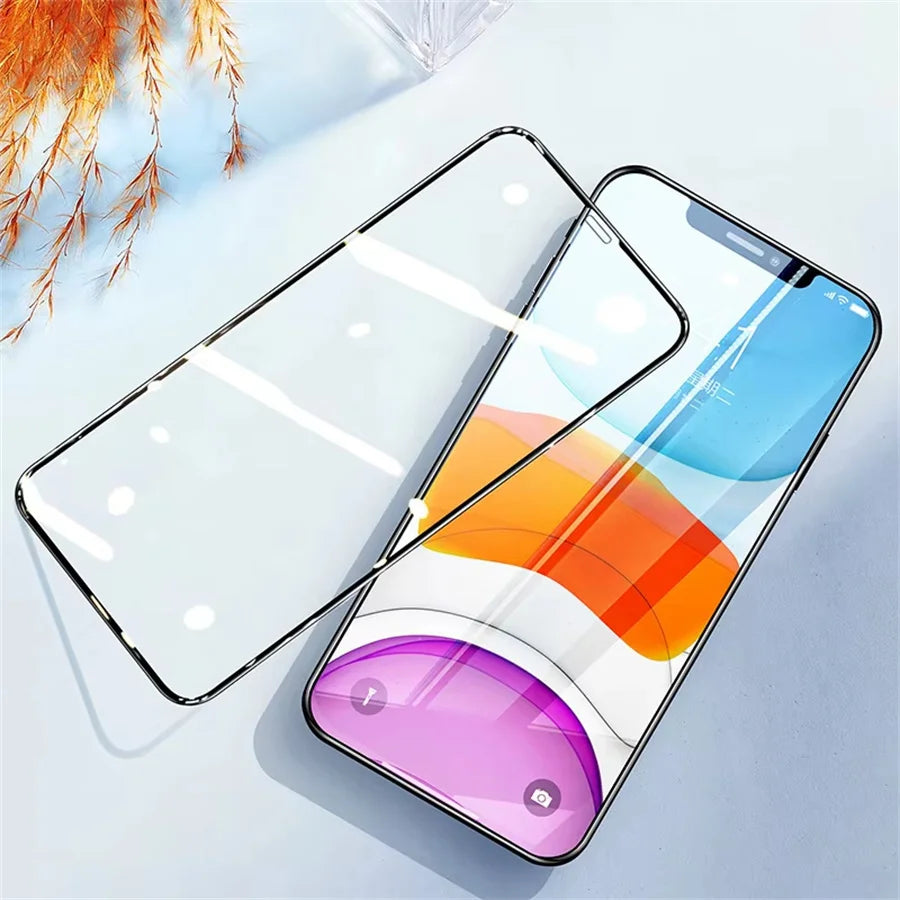 9H Tempered Glass For iPhone 17 Air 16 15 14 Plus 13 Mini 12 11 Pro Max Screen Protectors iPhone X XR XS Max 7 8 Protection Film