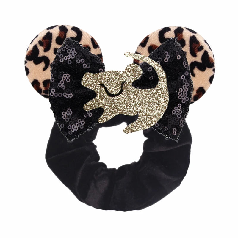 Women Ears Hair Scrunchies Velvet Hairbands For Girls Sequins Bows Headband Women Tri lifestyle view