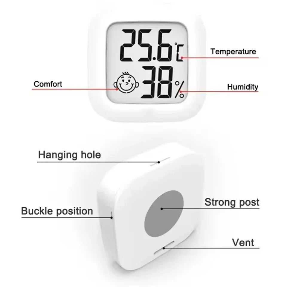 LCD Digital Thermometer Hygrometer | Indoor Room Temperature Humidity Monitor lifestyle view