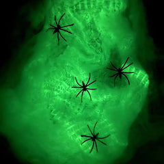 Glow In The Dark Spider Webs Halloween close-up view