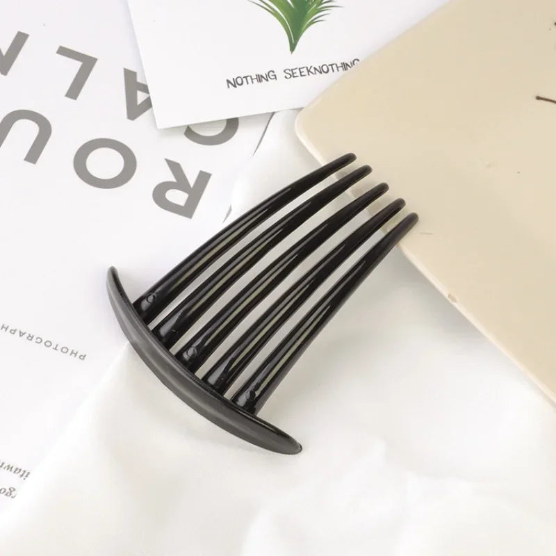 5/7 Teeth Plastic Hair Clip for Women Vintage Hair Combs Magic Comb Hair Clips Korean Styling Tools Creative Headwear Black Gift
