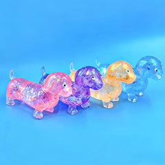 Sparkling Powder Sausage Dog Fidget Squishes Pinch Soft Maltose Texture Stress Reliev alternate view