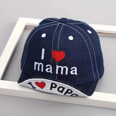 Baby Boys Girls Summer Soft Brim Baseball Cap | Adjustable Denim Sun Hat for Infant 6- close-up view