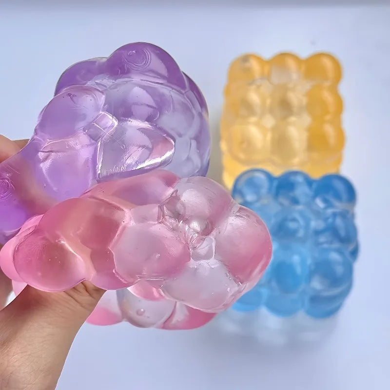 Squishy Maltose Fidget Toy | Bright Soft Colored Cubic Squeeze Stress Relief detail view