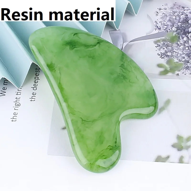 Resin Gua Sha Stone | Face Roller and Gouache Scraper Tool close-up view