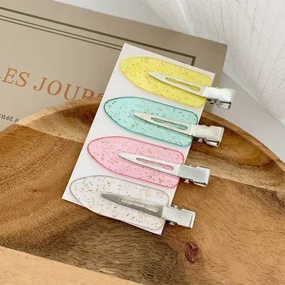Set 4/2 Pcs No Bend Crease Seamless Hair Clips Fringe Hairpin Duckbill Clip Makeup Bangs Fixed Side Bangs Salon Styling Headwear