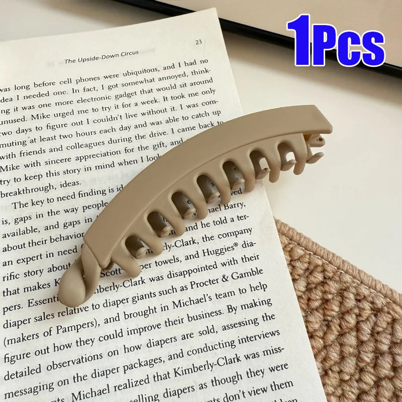 Tortoiseshell Banana Hair Clip Fish Shaped Hairpin Strong Grip Non-Slip Hair Claws Hairgrips Twist Clamp Ponytail Barrettes