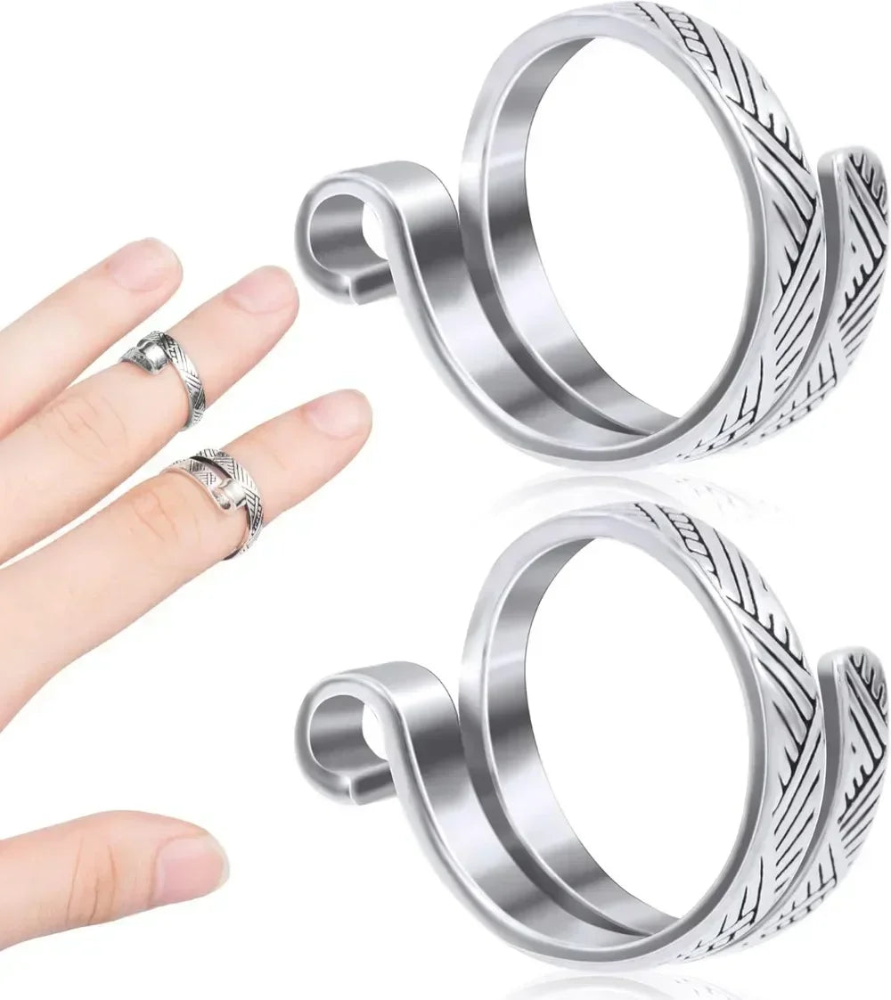 Adjustable Crochet Tension Cute Cat Ring, Beginner Knitting Crochet Hook Ring, Yarn additional angle