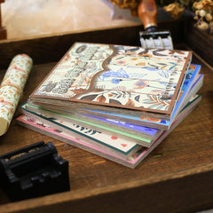 Vintage Floral Scrapbook Paper Set | 30 Sheets Aesthetic Journaling Supplies close-up view
