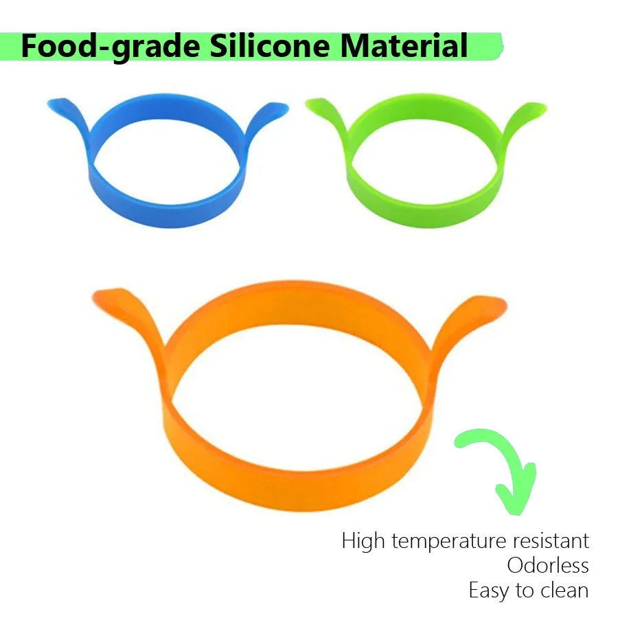3Pcs Silicone Egg Rings for Breakfast | Food Grade Frying Molds alternate view