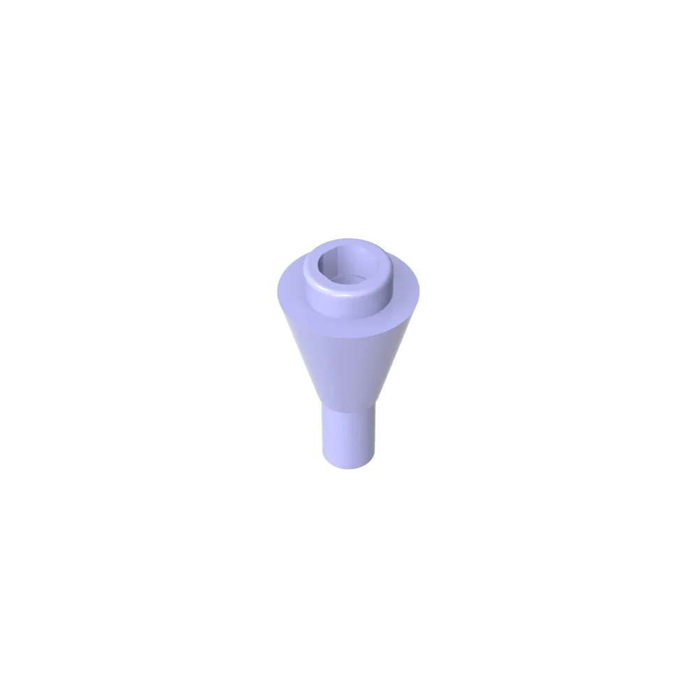 Gobricks GDS-1138 Cone 1 x 1 Inverted with Bar | Building Block for DIY Creations detail view