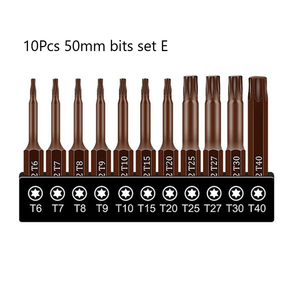 1/4 Screwdriver Bits Set 25mm 50mm S2 Alloy Steel | Professional DIY Hand Tool Kit detail view